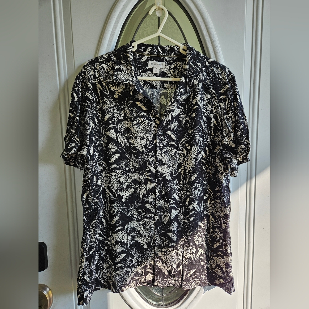 Sun + Stone Black and White Men's Shirt